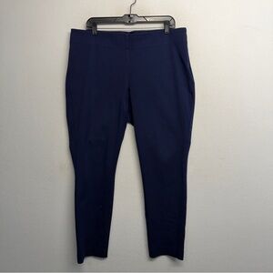 Lauren Ralph Lauren Navy Blue Ankle Trouser Pant 16 Stretch
